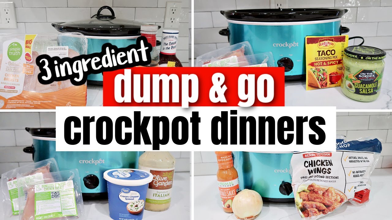 5 DUMP & GO CROCKPOT DINNERS | The EASIEST Tasty Slow Cooker Recipes | CHEAP Slow Cooker Recipes