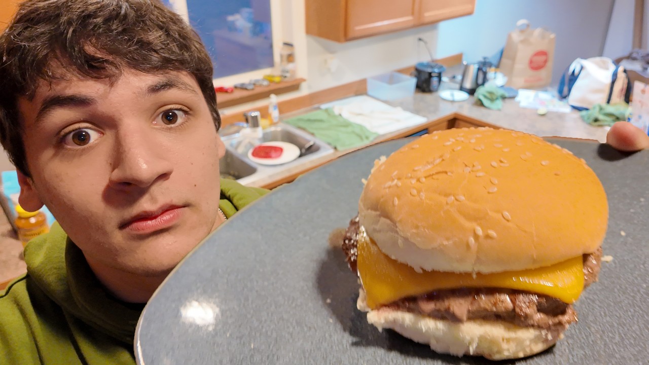 Making My First Hamburger At 19 Years Old