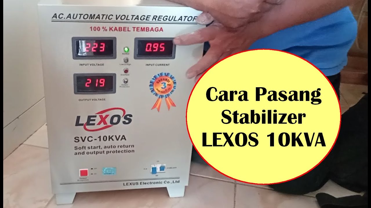 CARA MEMASANG STABILIZER LEXOS 10000VA (10KVA) ‼️ UNTUK LISTRIK 1 RUMAH ‼️⁉️