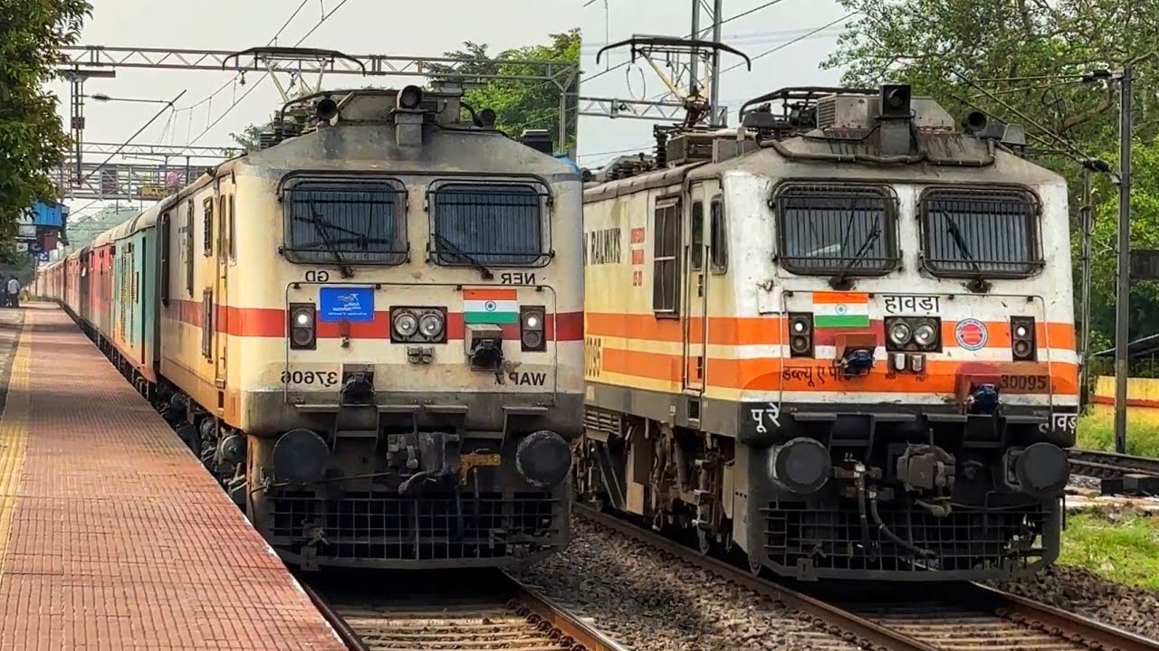 🔥[SHATABDI + PURVANCHAL EXPRESS] DANGEROUS 130 KMPH BACK TO BACK TRAIN ACTION | TRIPLE EMD ACTION