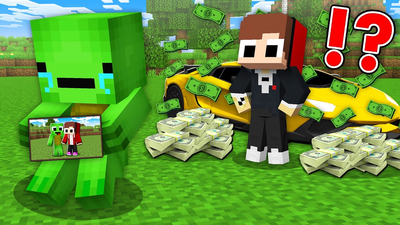 Baby JJ Became RICH and Kicked Mikey Out of the Village in Minecraft - Maizen