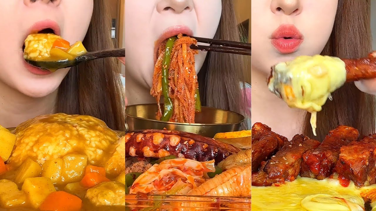 Niuniu eats so well. Let's take a look at the long collection of meals.#foodie#mukbang #collection