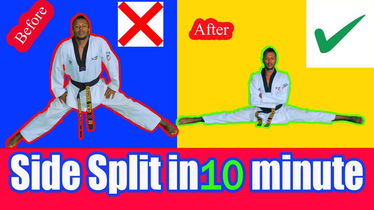 How to do side splits in 10 minutes Straching exercise tutorial for falixablty