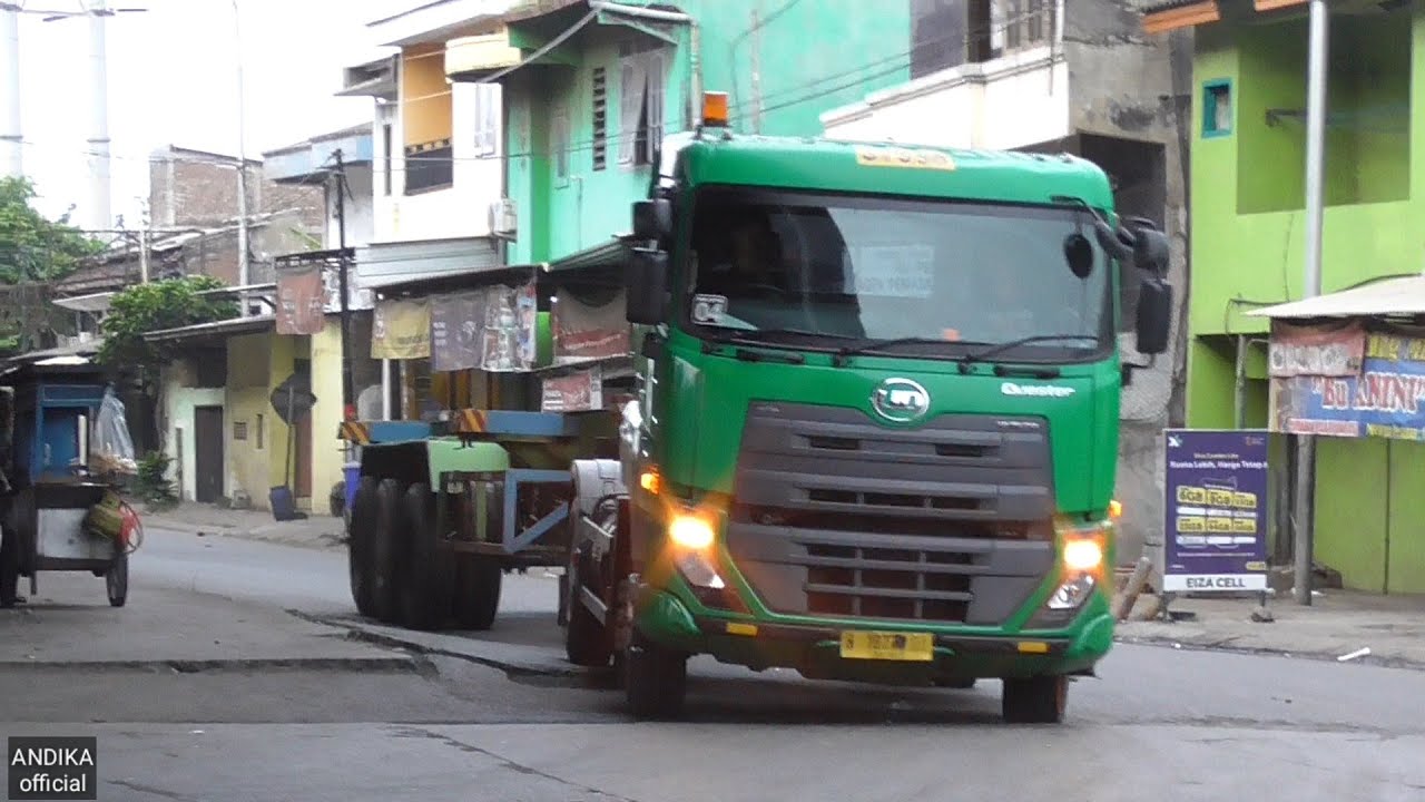 Truck Activity Around The Port Of Tanjung Emas.