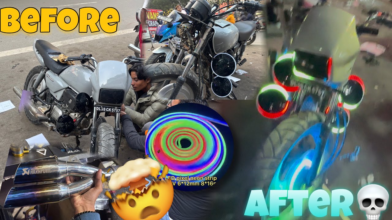 Splendor neon light connection 🥹Splendor modified one in only Mandoli ❤️ full Details vlog 