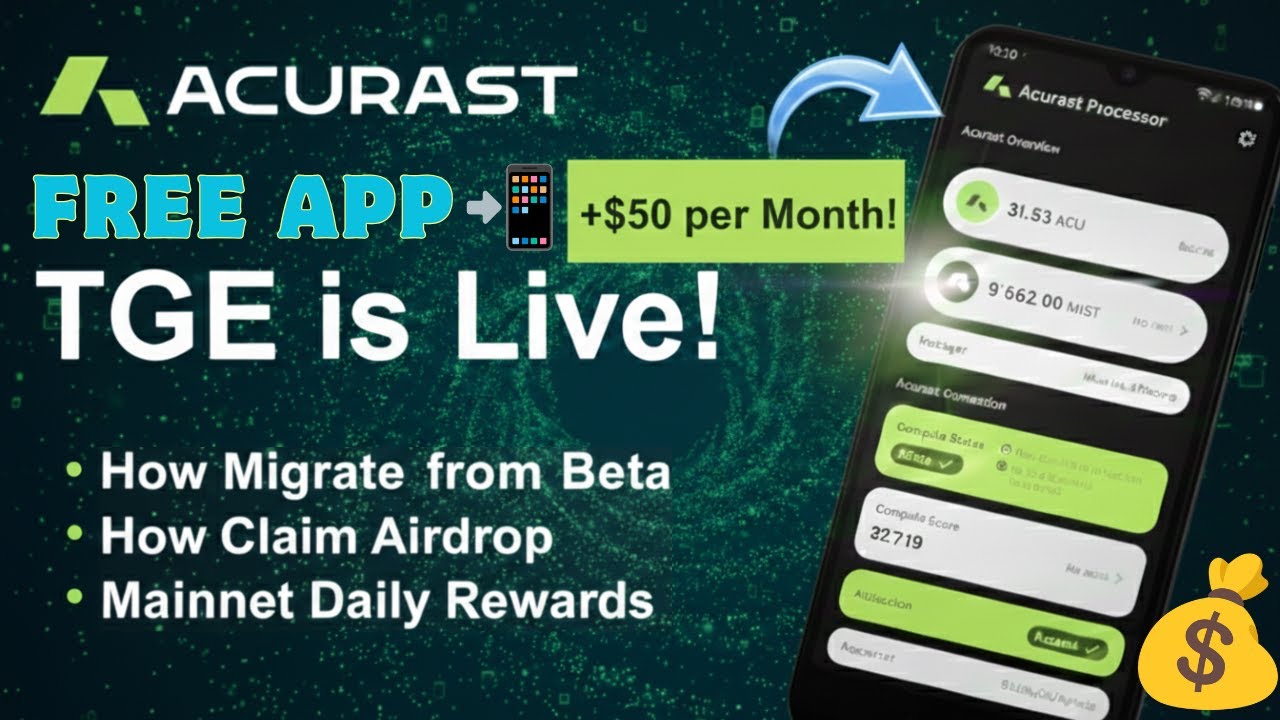 ACURAST TGE is Live! Free Mining Phone +$50 per Month 🔥 How Migrate Claim Airdrop Mainnet Rewards 🚀