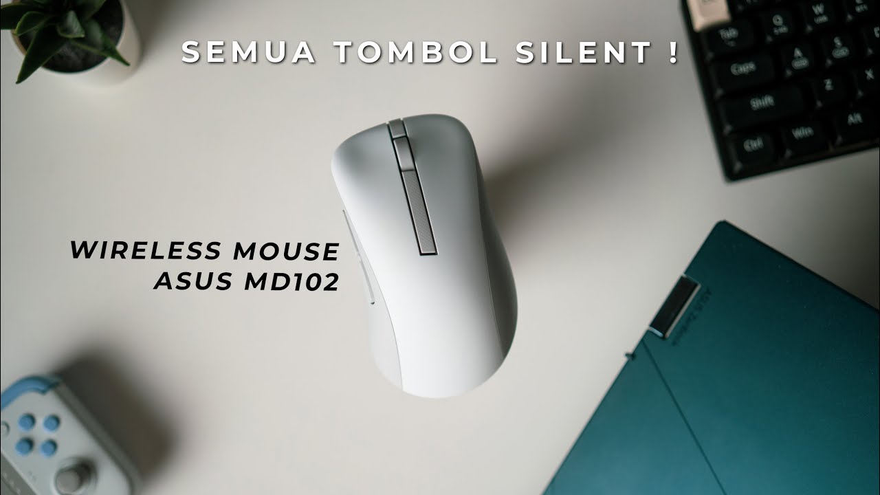 Wireless mouse ASUS MD102, mouse silent elegan semua tombolnya silent !