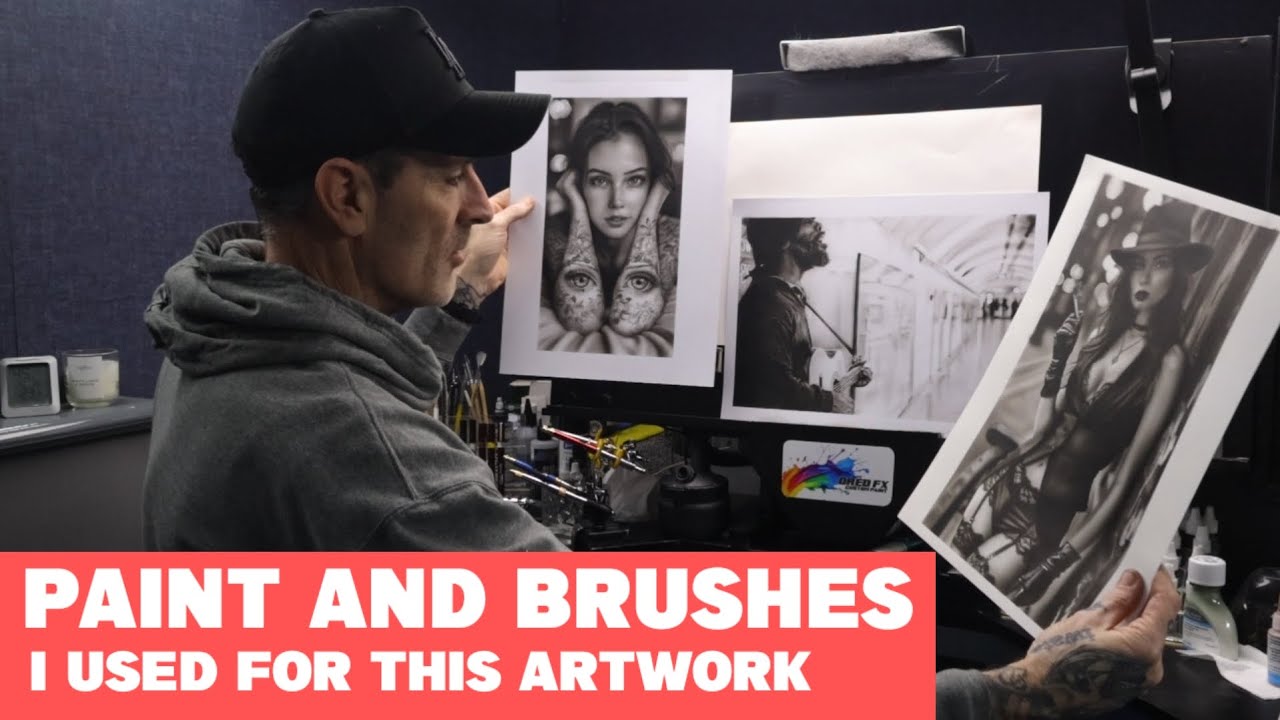 Here's a look at my paint mix and go to brushes 