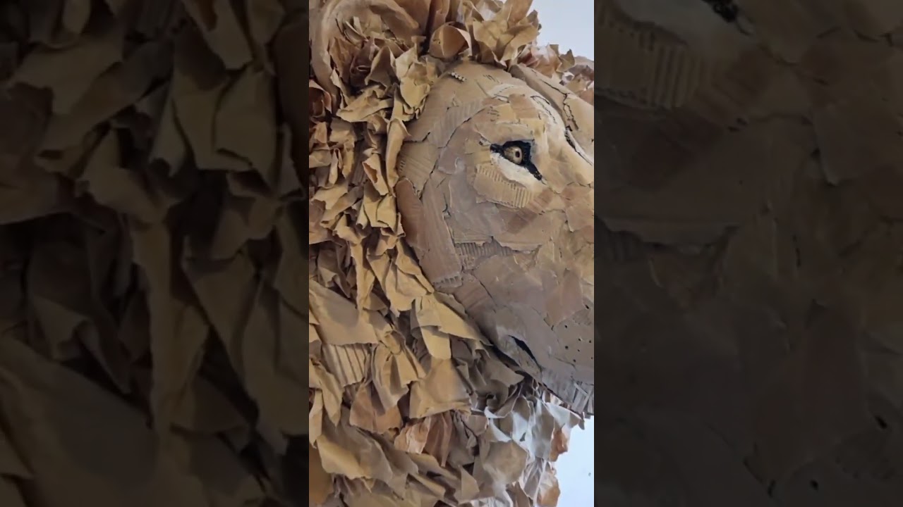 Unique world #viral #art #lion #trending #youtubeshorts #youtube #paper #artist #trendingshorts #1m