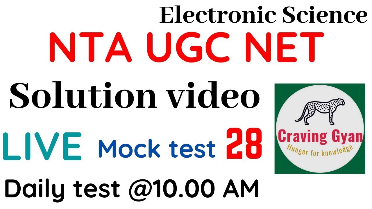 UGC NET Mock test 28 Solution video | Craving Gyan