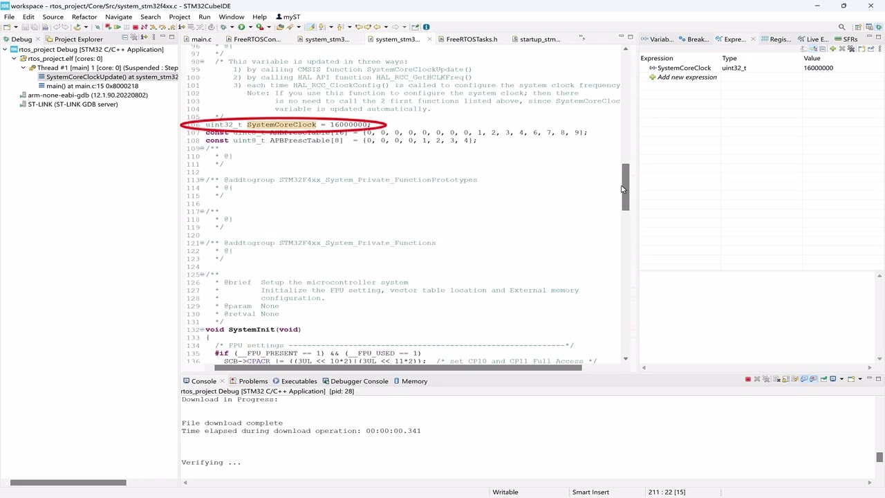 STM32F4 FreeRTOS Startup Task Testing: Debugging, Task List & Self-Deletion (Course Preview)