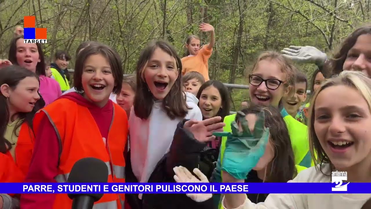 Parre, studenti e genitori puliscono il paese