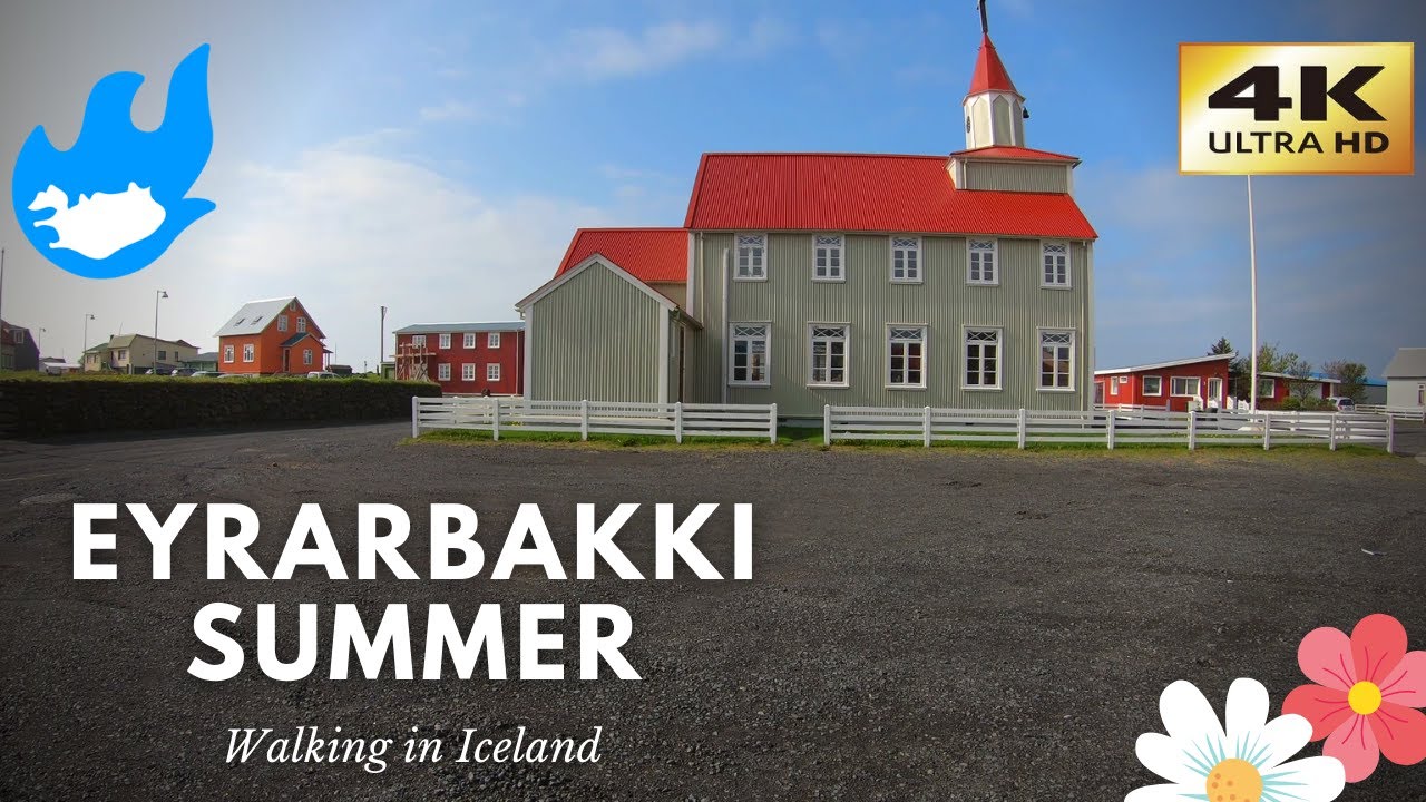 Iceland Walking Tour - Eyrarbakki in Summer [4K]