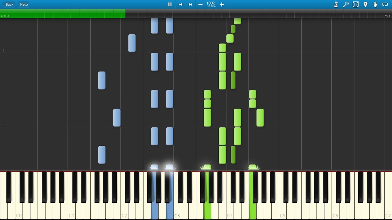 Piano Tiles 2 - Entry Of The Gladiators (Synthesia) +MIDI