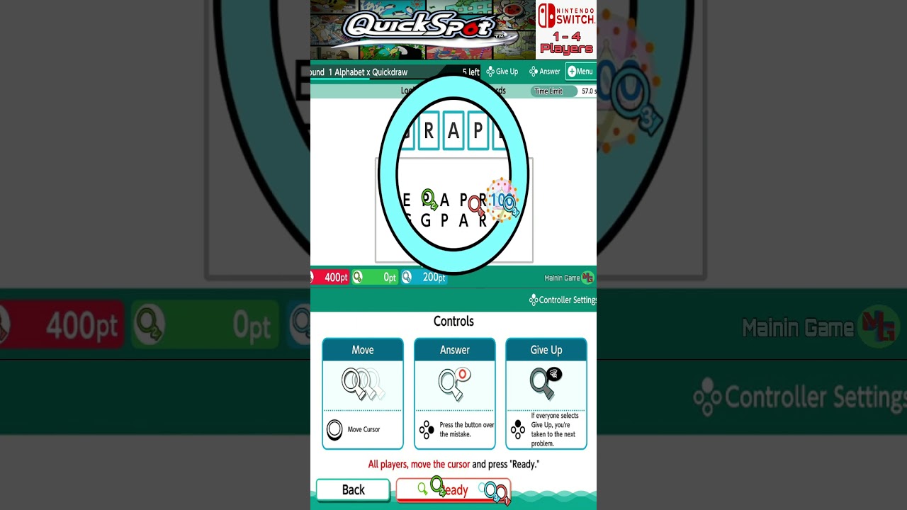alphabet - QuickSpot minigames - mainin game