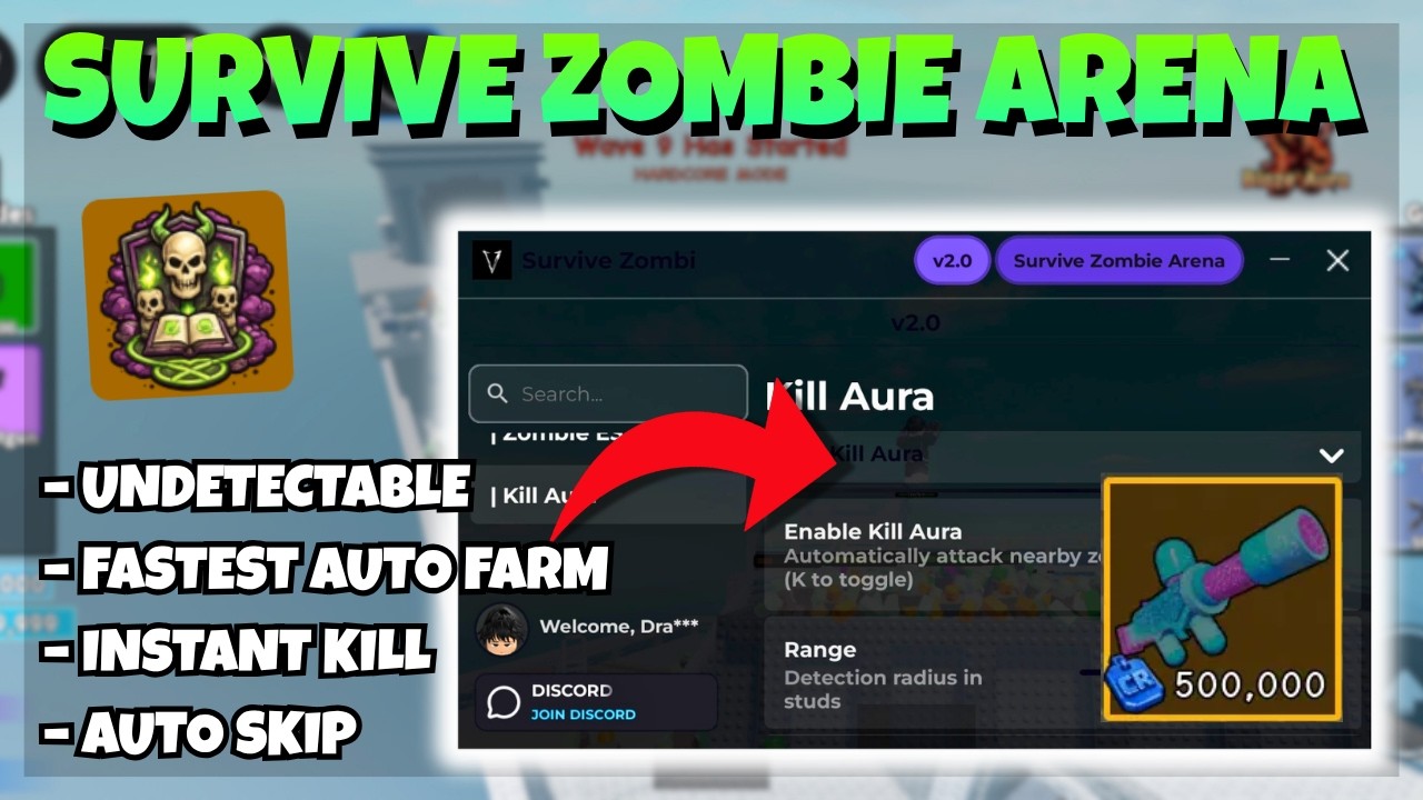 [INSANE] Survive Zombie Arena Script | Auto Farm, Auto Upgrade, Auto Rewards | Keyless