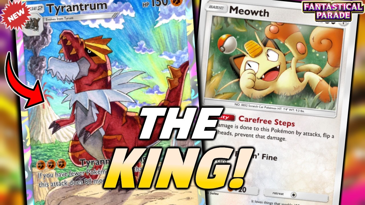 Tyrantrum Does HOW MUCH Damage?! NEW Insane Fossil Deck + Meowth! | Pokemon TCG Pocket