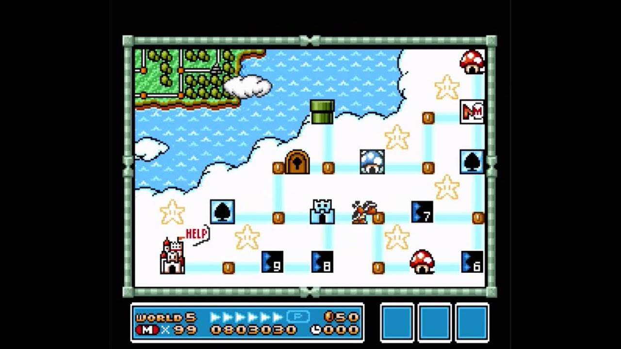 Super Mario Bros. 3 (SNES) 100% runthrough - World 5