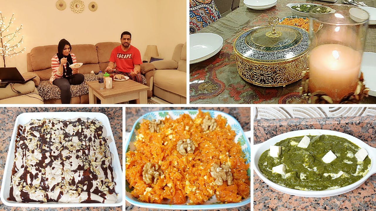 Today's LUNCH & DESSERT Menu- Oven Cleaning DIY tips - Palak Paneer, Chocolate dessert, Carrot Halwa