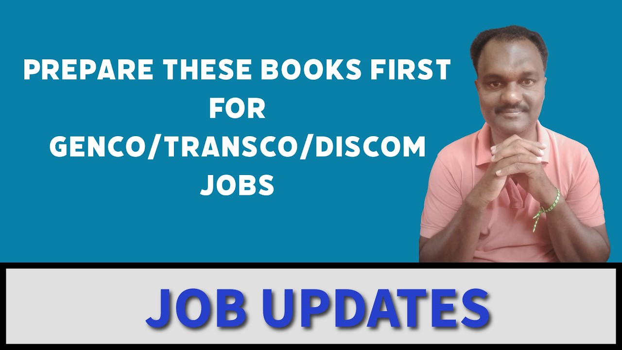 PREPARE THESE BOOKS FIRST FOR GENCO/TRANSCO/DISCOM JOBS