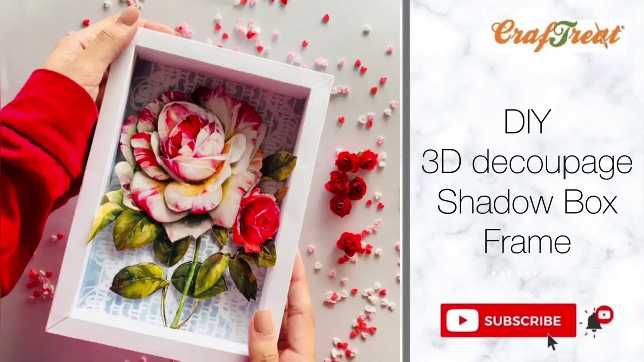 DIY 3D Decoupage Shadow Box Frame