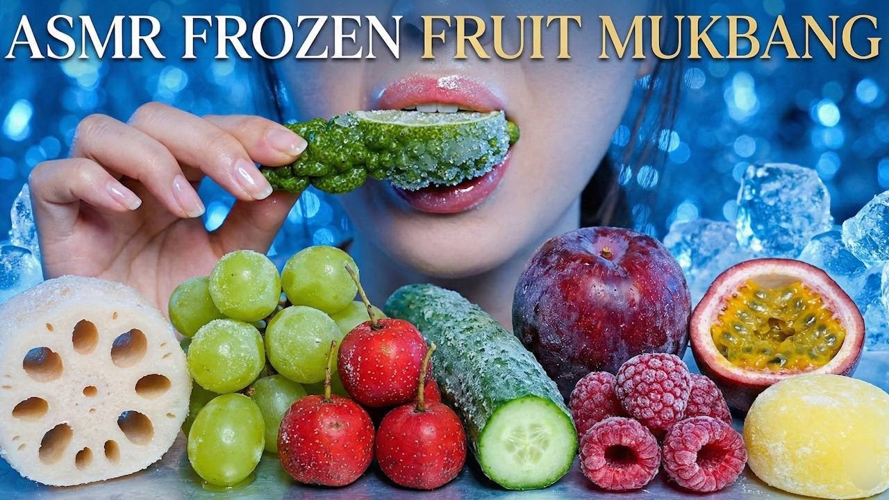 ASMR EATING | FROZEN FRUIT ASMR | EATING SHOW | ASMR EATING