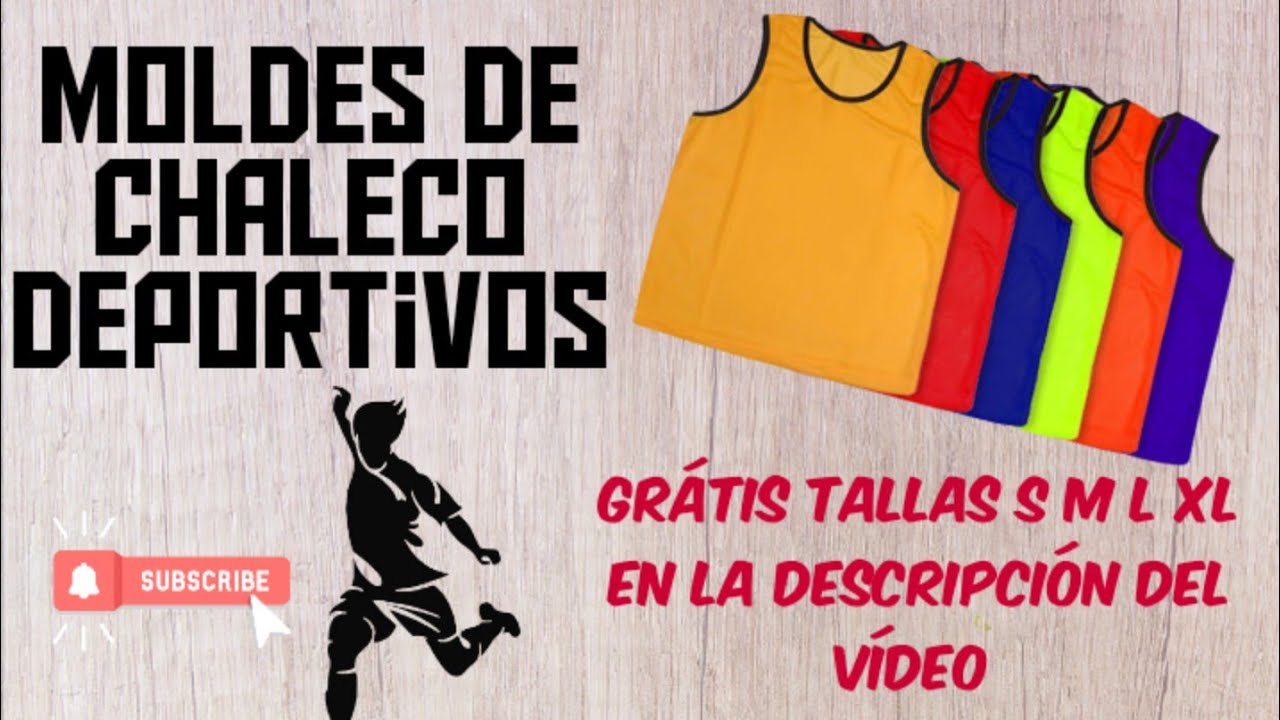 CHALECOS  deportivos. ⚽ (moldes GRATIS) S M L XL