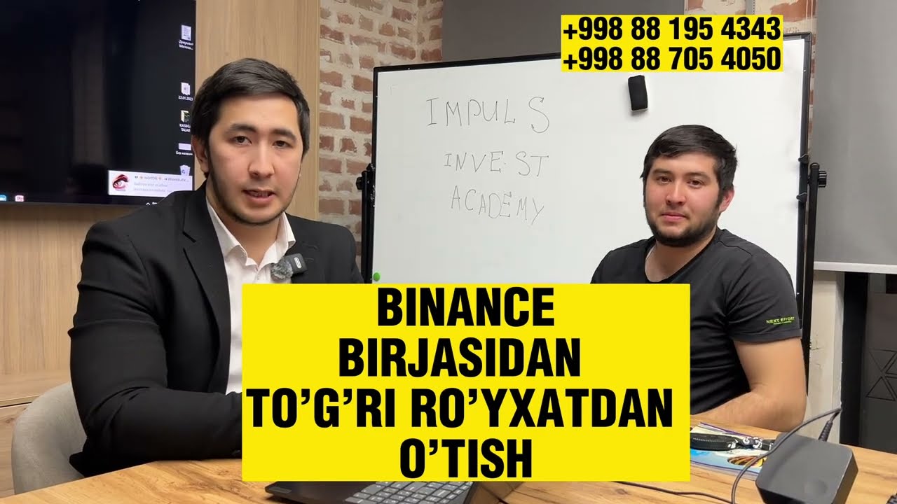 TREYDINGDA BINANCE BIRJASIDAN TO'G'RI RO'YXATDAN O'TISH