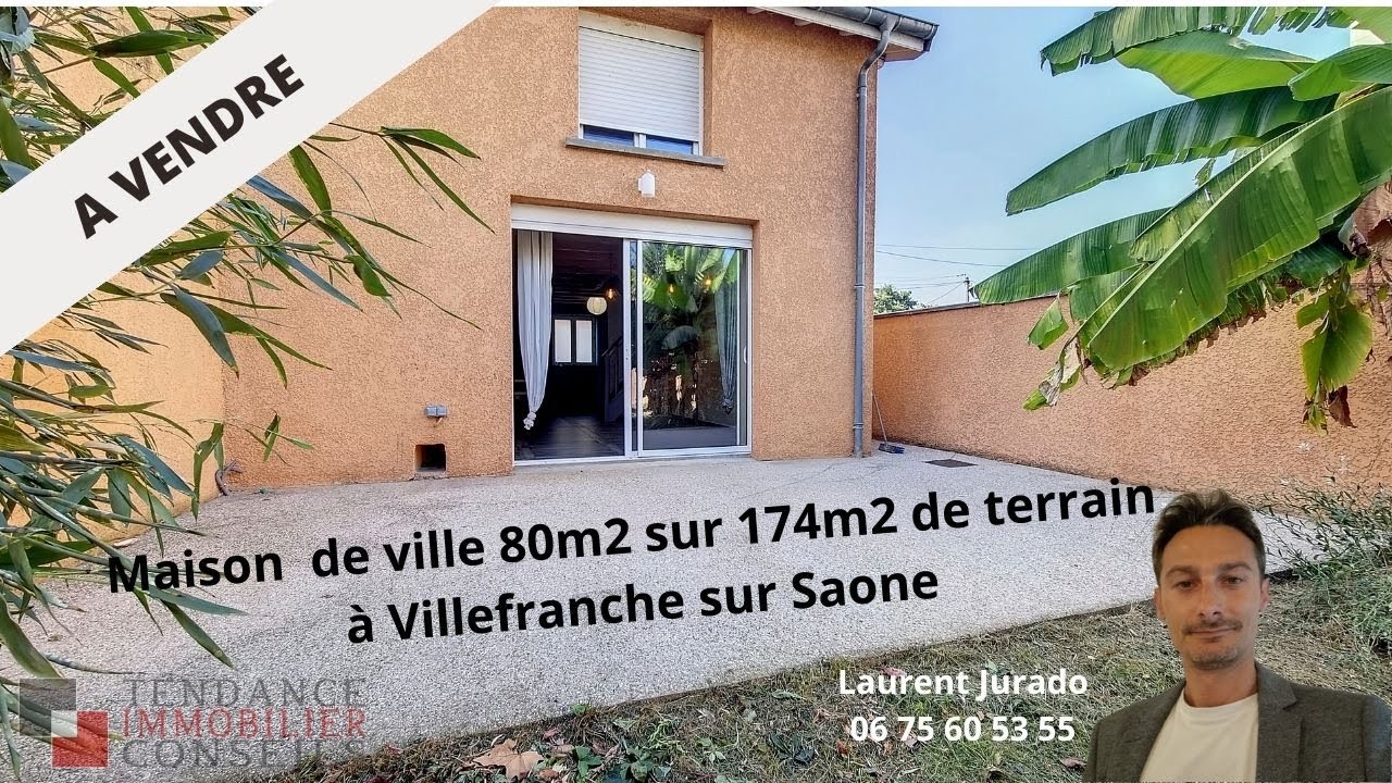 MAISON DE VILLE 80m2 avec 3 chambres et jardin sur VILLEFRANCHE SUR SAONE