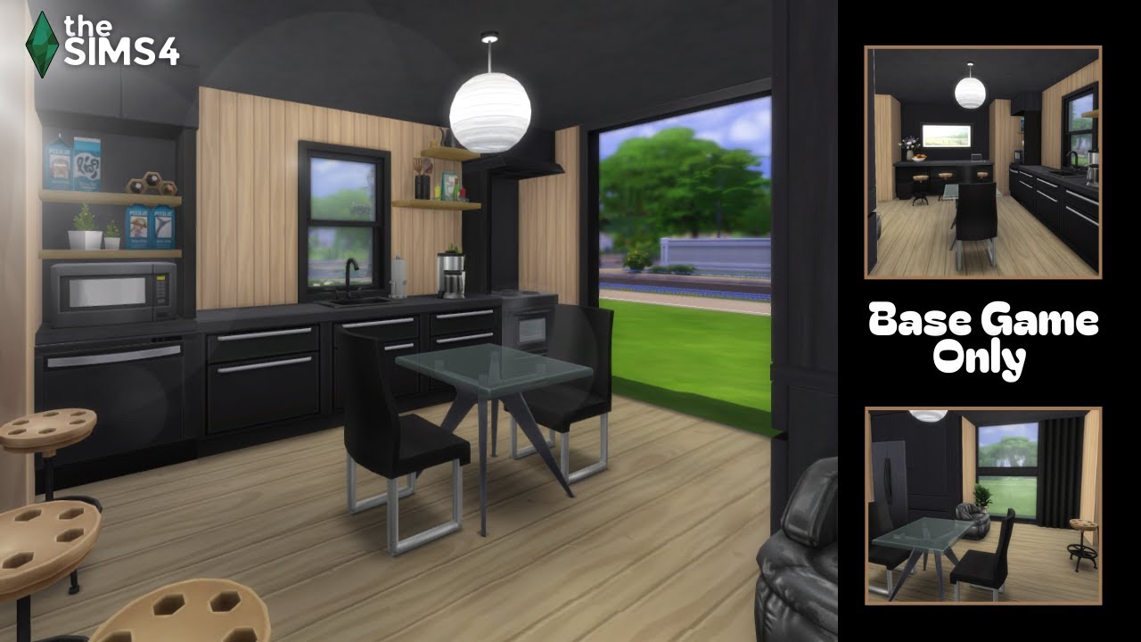 Speed Build | Modern Base Game Kitchen | The Sims 4