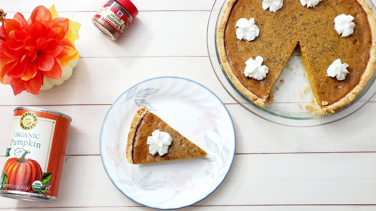 How to Make an Easy NO EGG PUMPKIN PIE | Easy Pie Crust Recipe from scratch | By Flamboyant Flavors