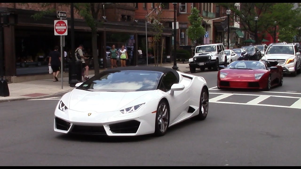 Supercars in Boston  7/8/17 - 4x Lamborghini and More