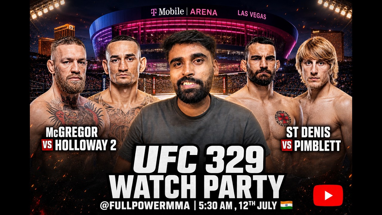 UFC 329 WATCH PARTY | CONOR McGREGOR VS MAX HOLLOWAY