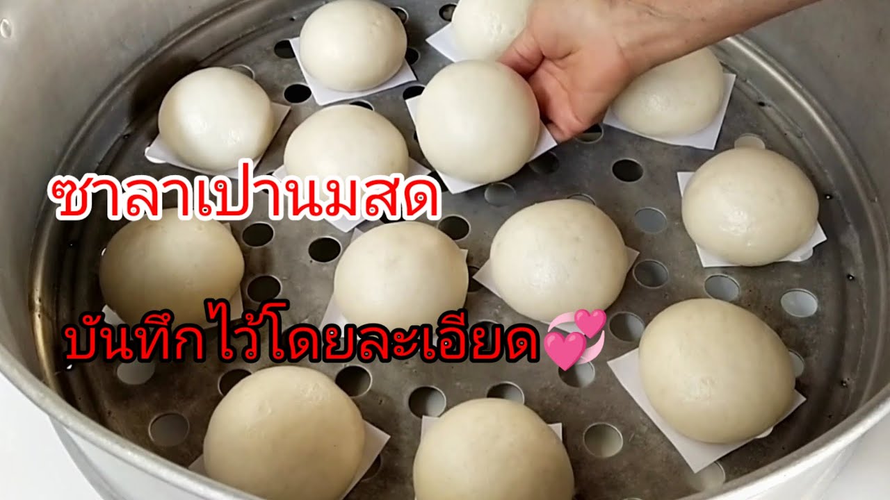 ซาลาเปานมสด. นิ่ม.นุ่ม.หอมกลิ่นนม.นิ่มข้ามวัน ไม่ติดฟันไม่ฝืดคอ คลิปนี้ (เก็บรายละเอียดทุกขั้นตอน)