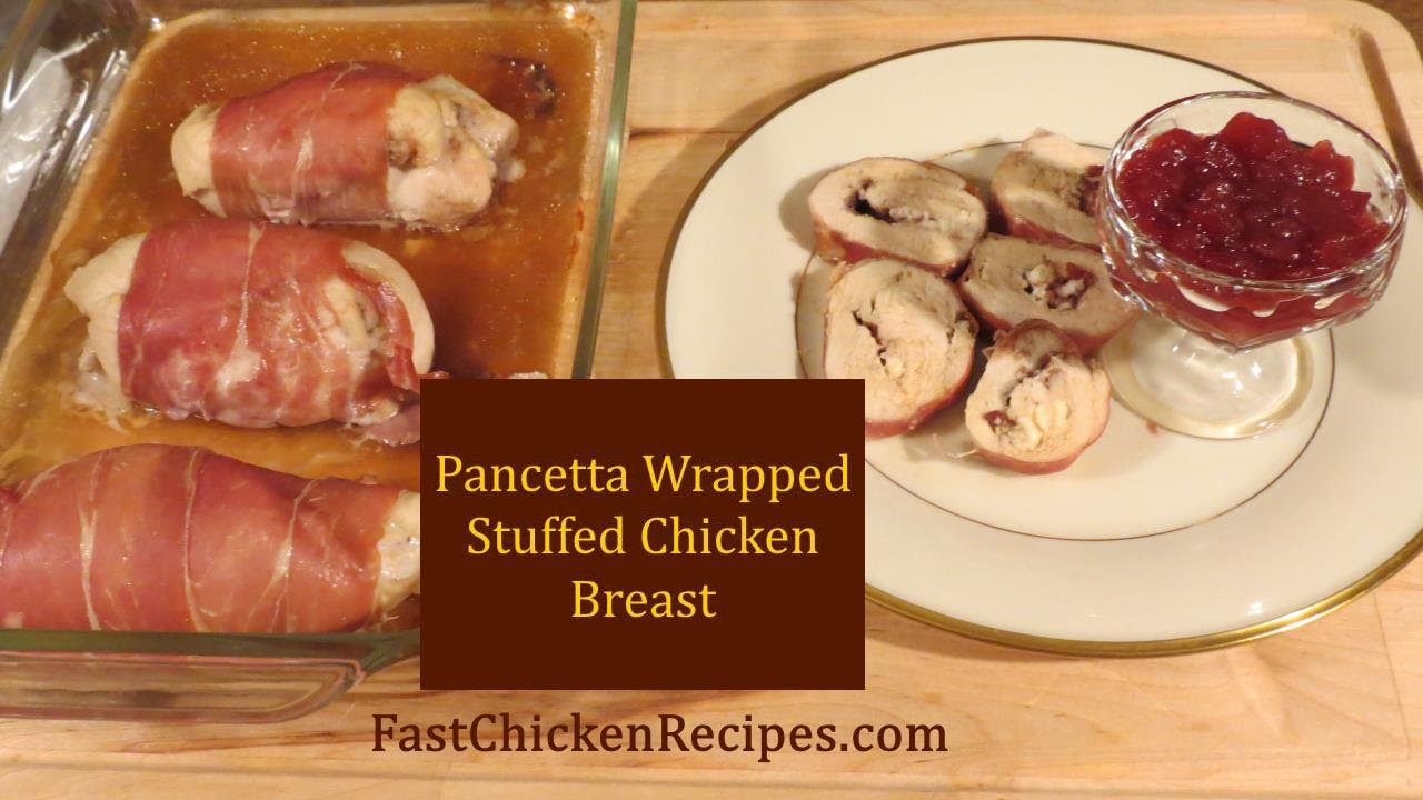Pancetta Wrapped Stuffed Chicken Breast
