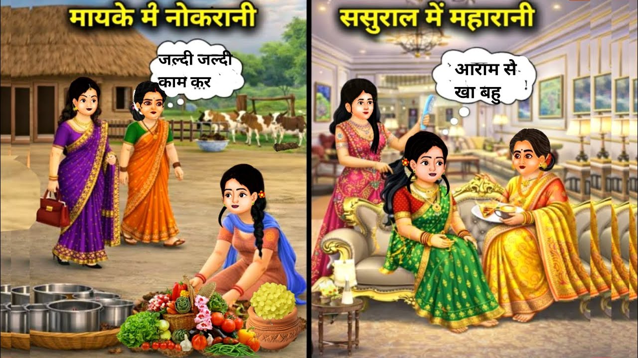 ससुराल में महारानी और मायके मे नौकरानी।Queen in her in-laws' house and maid in her parents' house