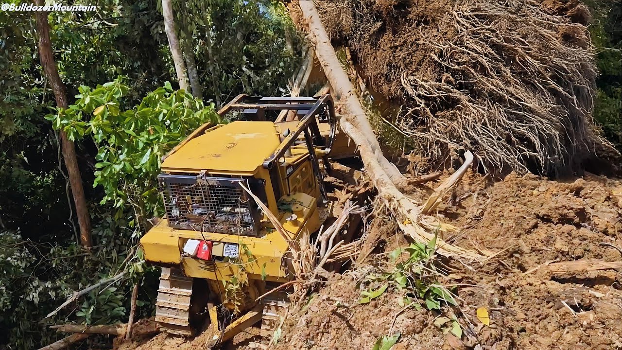 CAT D6R XL Bulldozer in Action | Land Clearing & Road Construction for Local Farmers