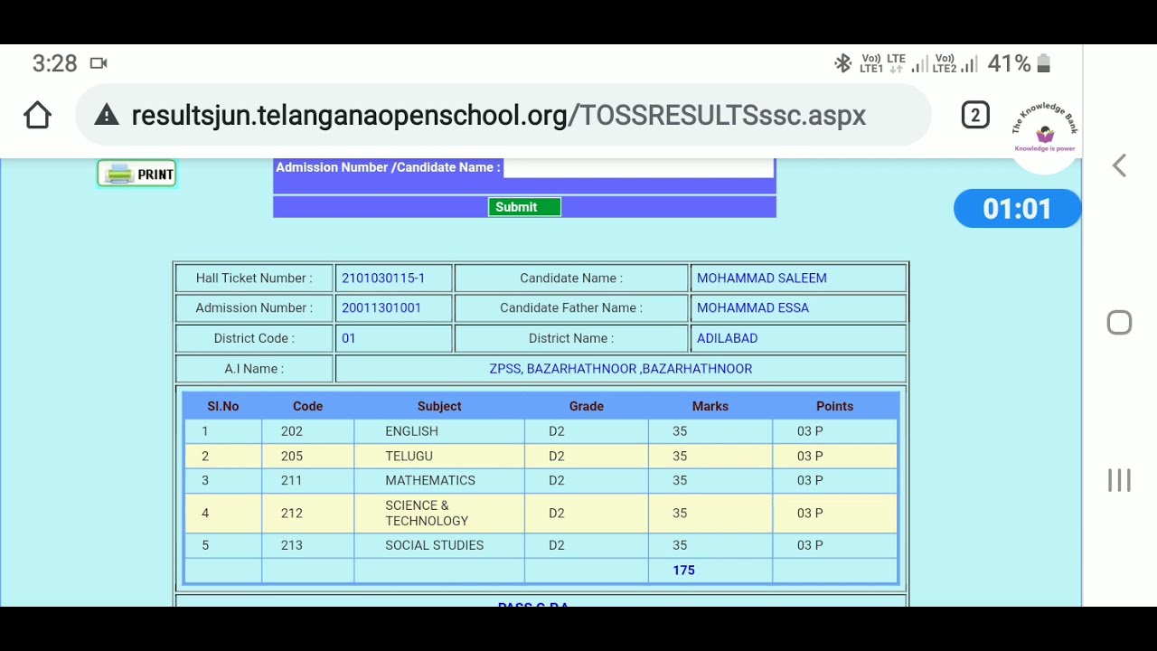 Ts TOSS Open 10th 2021 Results released