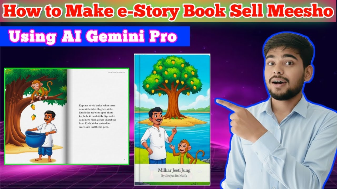 How to Make E-Story Book Using Gemini AI | For Sell Meesho e book 