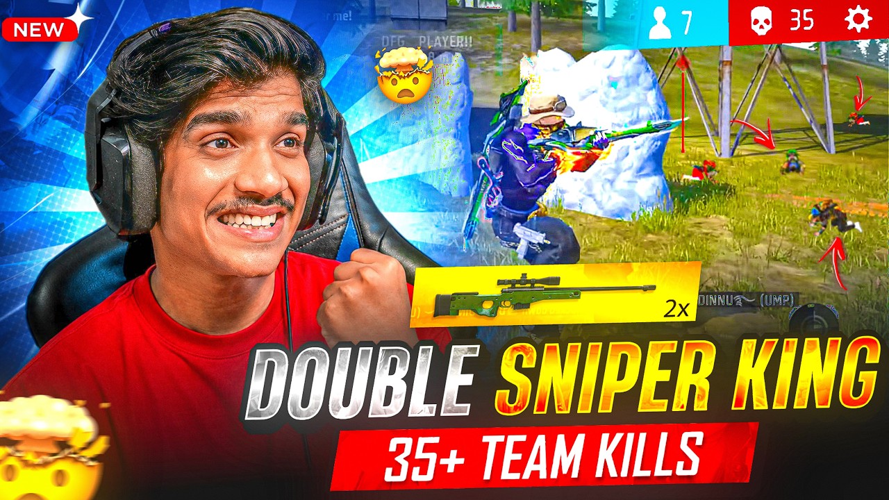 👑 DOUBLE SNIPER KING | 35+ KILLS 🔥 | FREE FIRE TELUGU #dfg #freefire