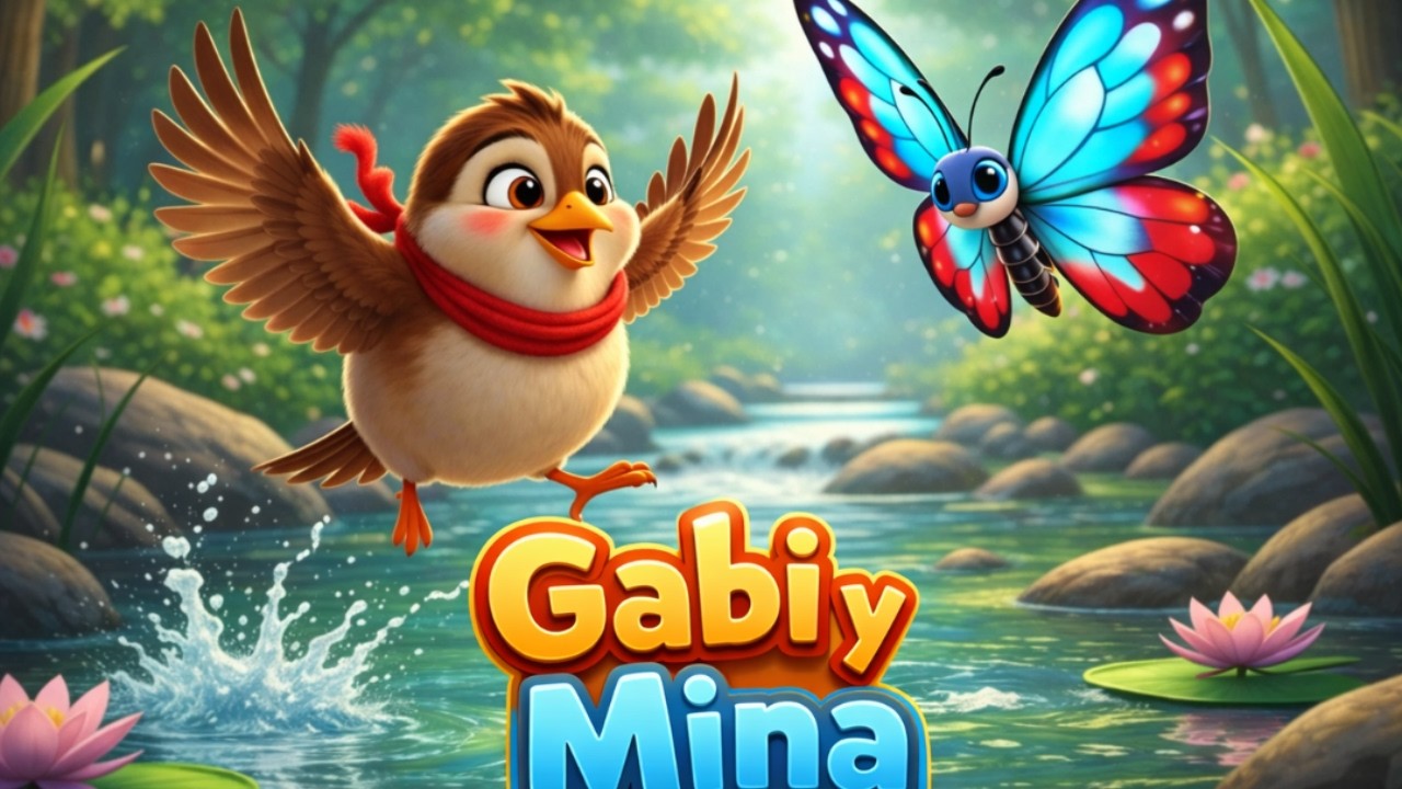 🦋 🐦 Gabi (Gorrión) y Mina(Mariposa)  – Canción Infantil  | Música para Niños  | Party Boom🎈