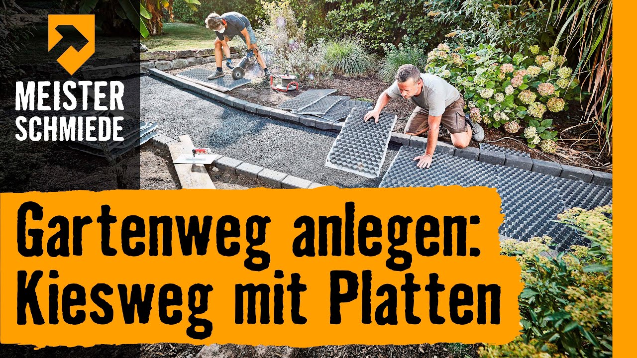 Gartenweg anlegen: Kiesweg mit Platten | HORNBACH Meisterschmiede
