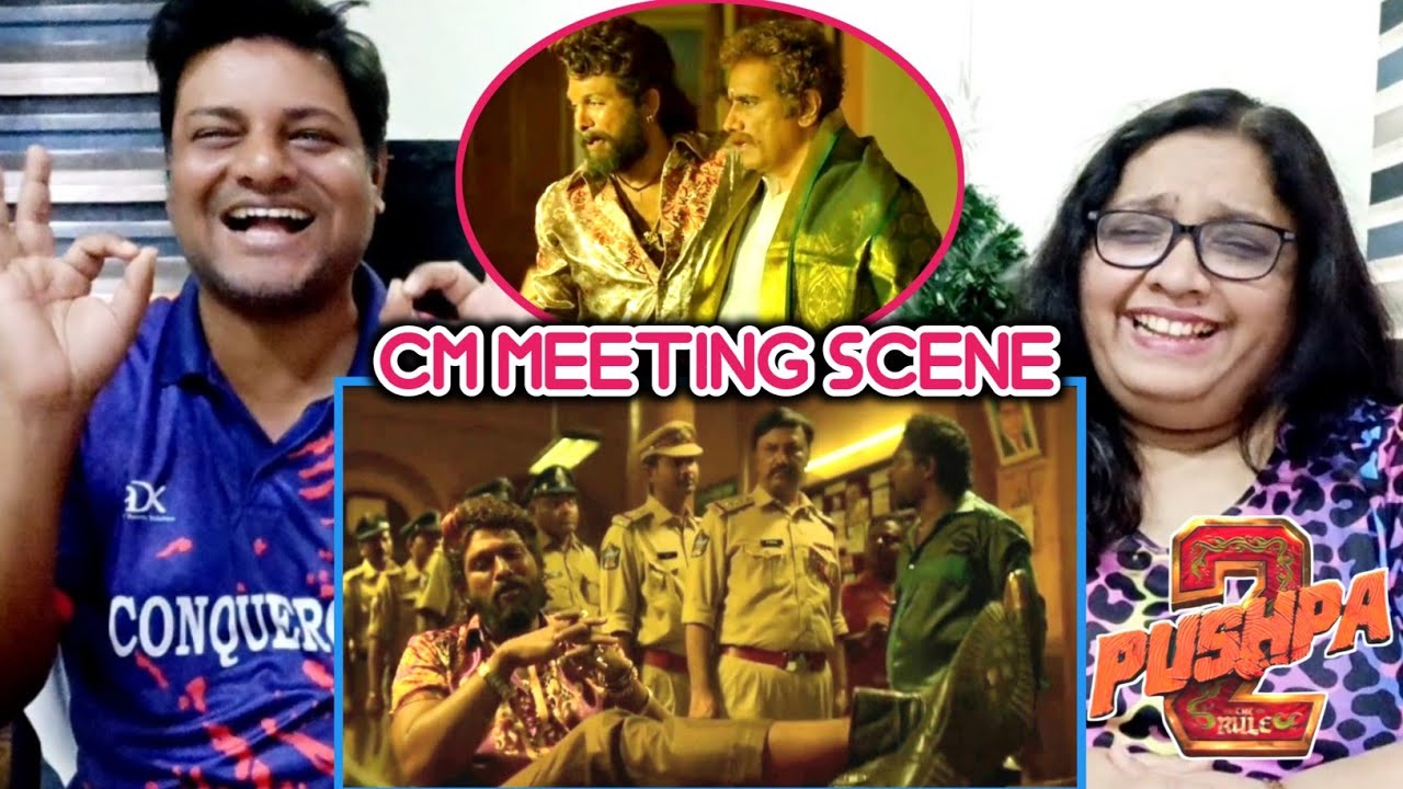 Pushpa 2 (Hindi) | CM Meeting Scene Reaction | Allu Arjun, Fahadh Faasil | Pushpa 2 movie scene