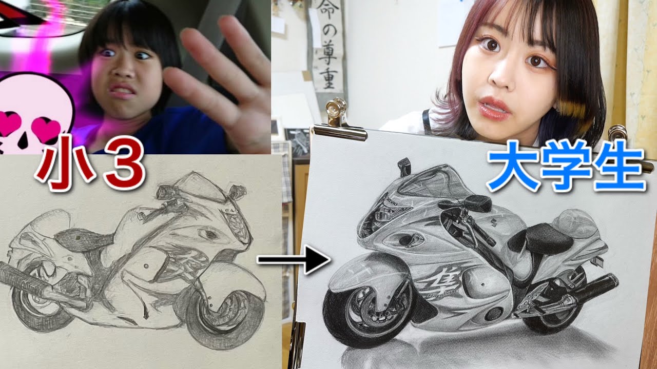 【感動物語】昔の絵をリメイクしてお父さんにもう一度プレゼントしてみた☆