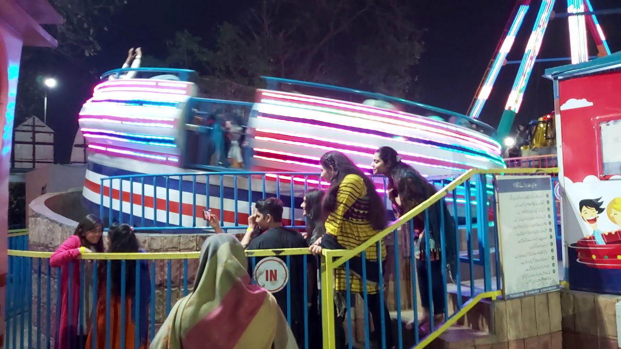 Giant Tumbler Spinner Ride at Joyland Theme Park Fortress Stadium Lahore Pakistan