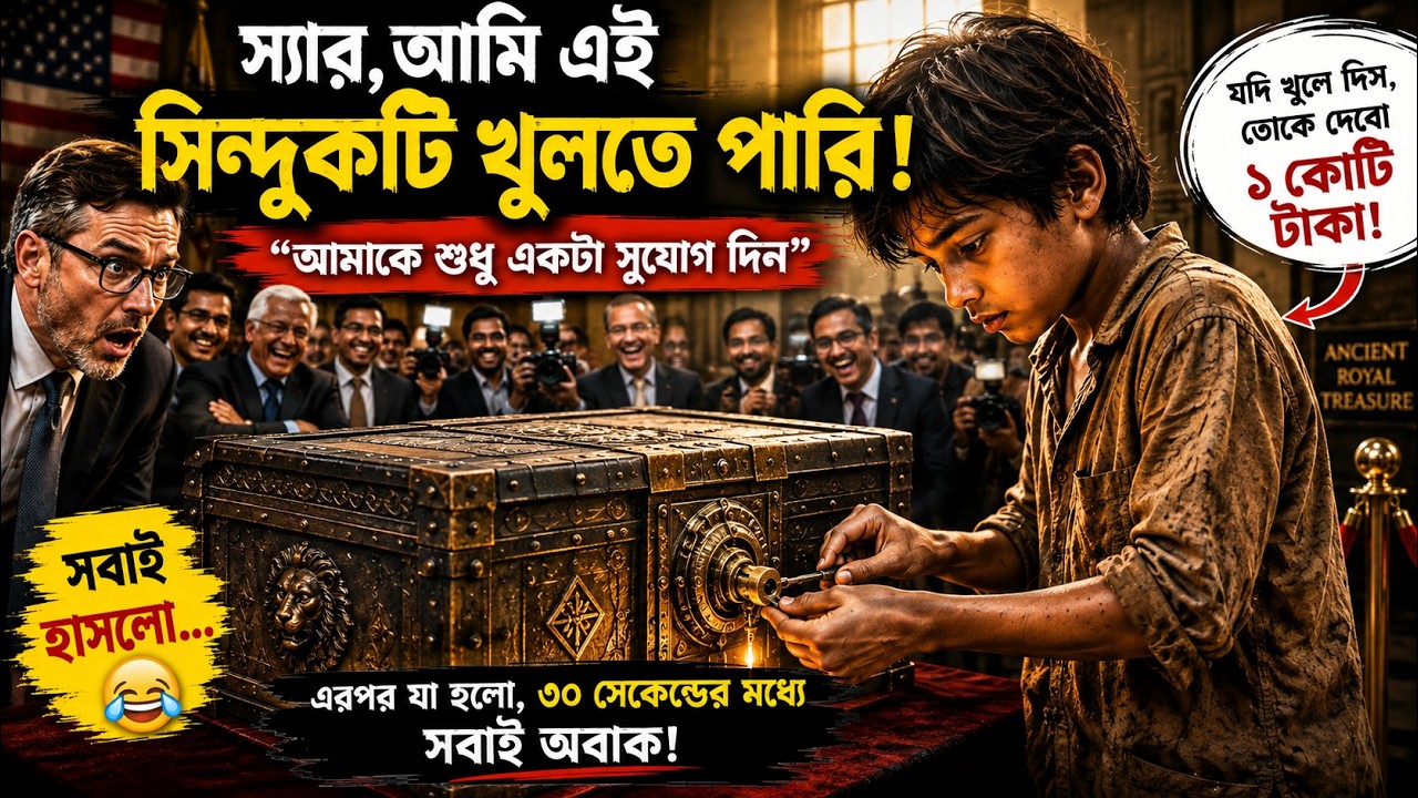 গরীব বাচ্চা বলেছিল—‘আমি এই সিন্দুক খুলতে পারি’… সবাই হেসেছিল, কিন্তু ৩০ সেকেন্ড পর যা হলো!