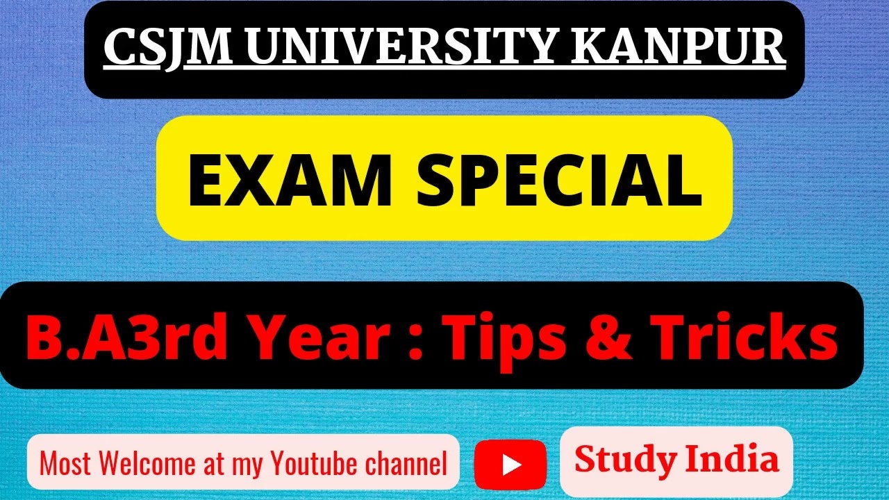 Exam special,B.A 3rd year,Hindi literature,CSJMU KANPUR,Study India,Dr Santosh Pandey