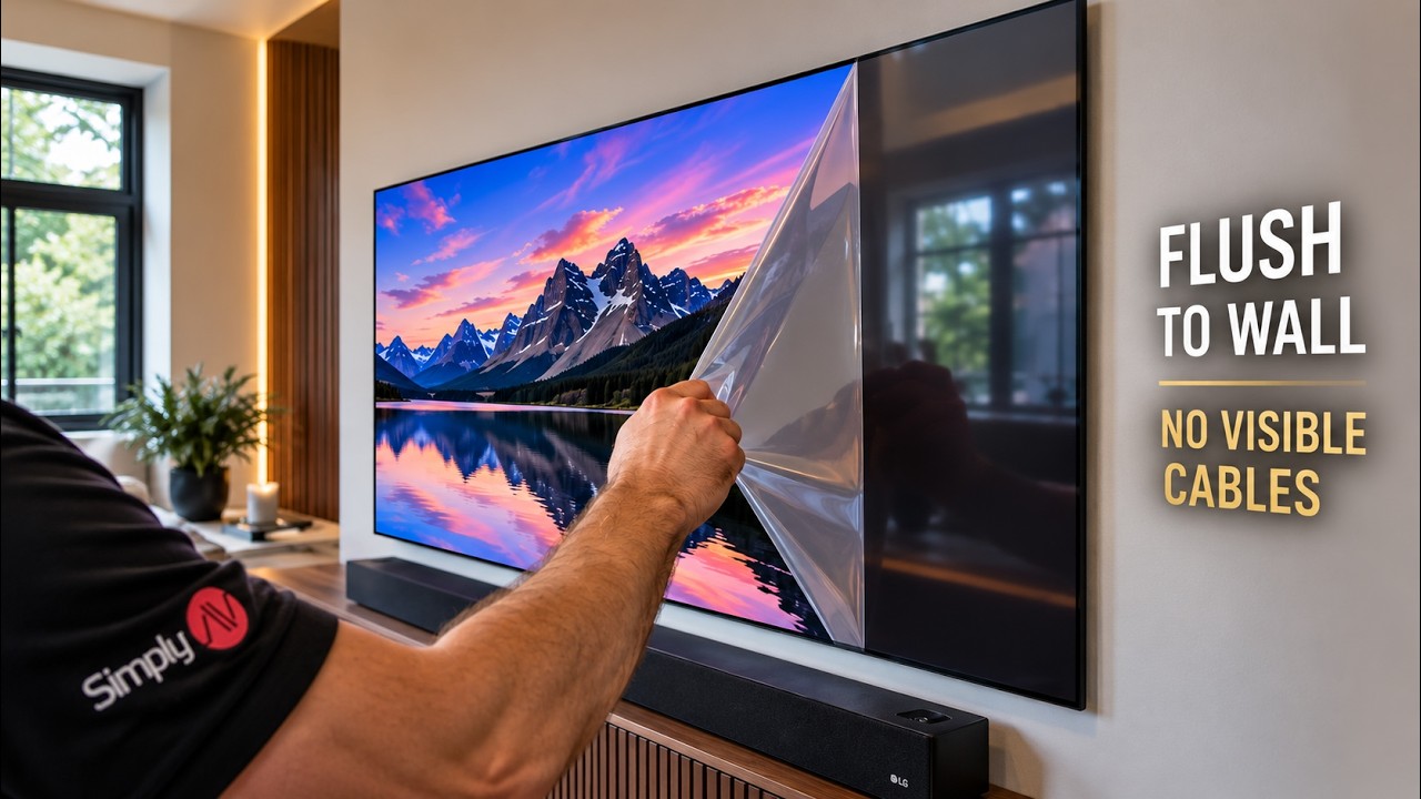 LG OLED evo G6 77&rdquo; Unboxing & Wall Mount | Hidden Cables!