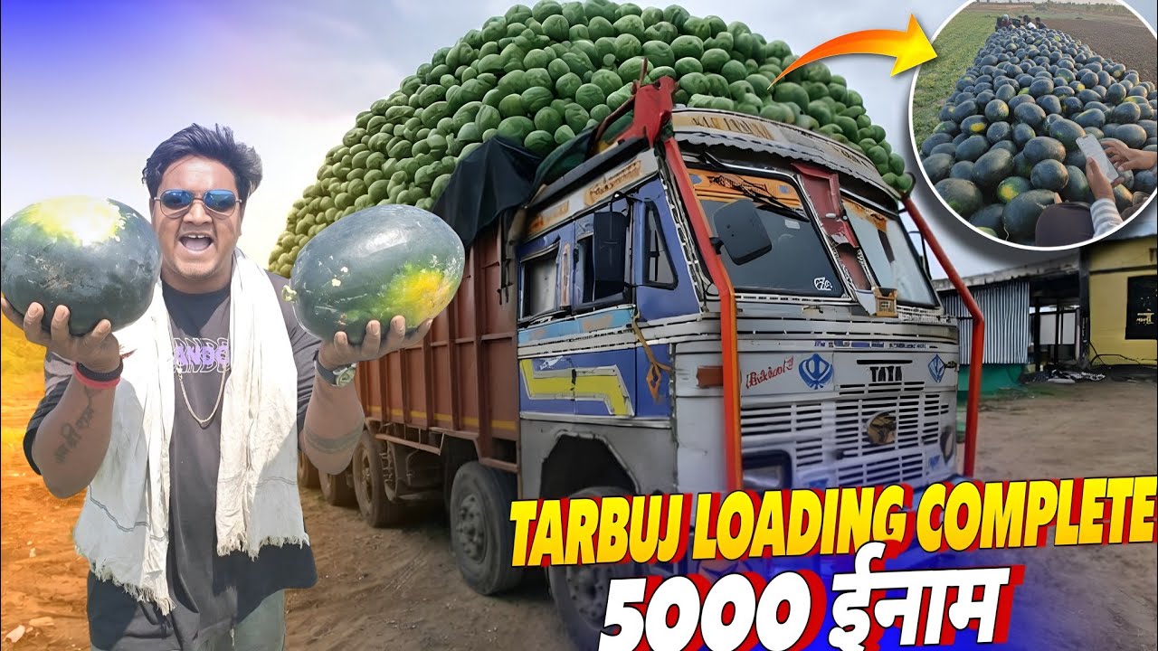 Tarbuj Loding 2000KM ईनाम 5000 हजार🚀 || किसान Bhai Log ke Sath Chiken Party🥵 || #chiken #vlog 