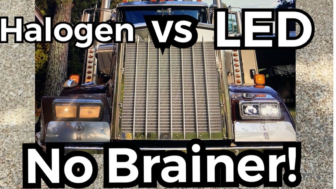 Замена фар на светодиодные на Kenworth W900L | Галогенные или светодиодные?